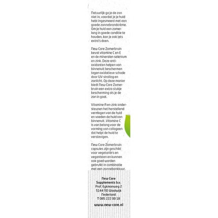 Supliment New Care Zomerbruin, 45 capsule, protecție solară