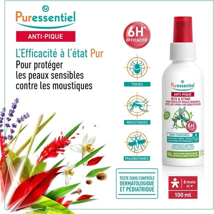 Spray Repelent, Puressentiel, Anti-Pique, 100ml