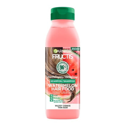 Șampon Garnier Fructis Watermelon Hair Food pentru păr subțire, 350 ml