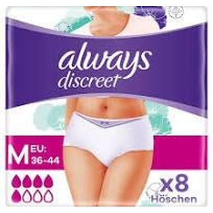 Panuri de absorbție Always Discreet, Medium, 8 bucăți, alb