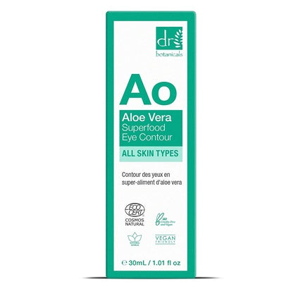 Cremă pentru ochi, Dr Botanicals, Aloe Vera, verde