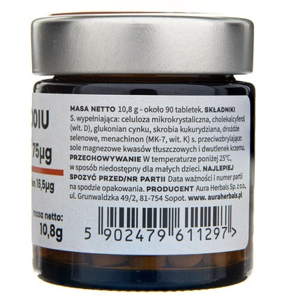 Supliment alimentar Vitamine D3 K2 Zinc Seleniu, Aura Herbals, 90 pastile