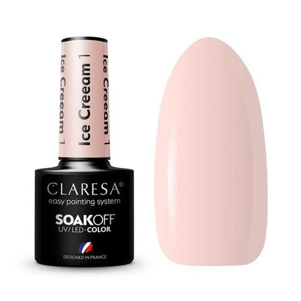 Lac de unghii UV, Claresa Ice Cream, 5ml