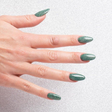 Semilac UV Nail Polish Hybrid 410 More Energy, Culoare verde, Finisaj metalizat, Capacitate 7 ml
