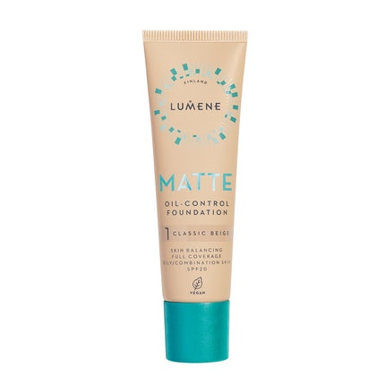 Fond de ten mat, Lumene Matte Oil-Control Foundation SPF20, Classic Beige, 30ml