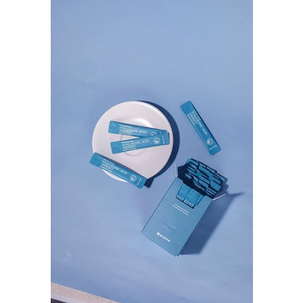 Scrub facial, Mizon, Hyaluronic Acid Sherbet, alb și albastru