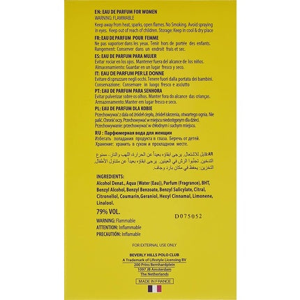 Parfum, Beverly Hills Polo Club, Eight, galben, 100 ml