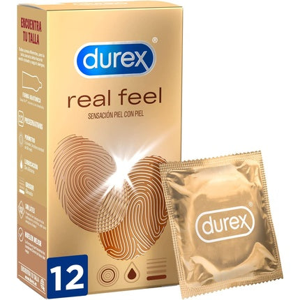 Prezervative Durex Real Feel, 12 bucăți, Sensibile