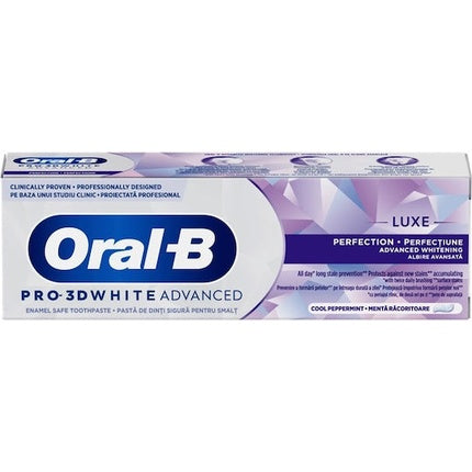 Pasta de dinți Oral-B 3D White Luxe Perfection, cu mentol și eucalipt, 75 ml