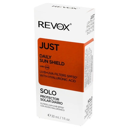 Protecție solară față Revox JUST, 30ml, acid hialuronic