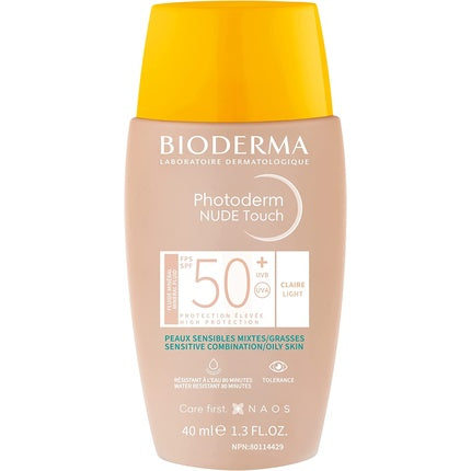 Crema de protectie solara SPF50+, Bioderma Photoderm Nude Mineral, 40ml