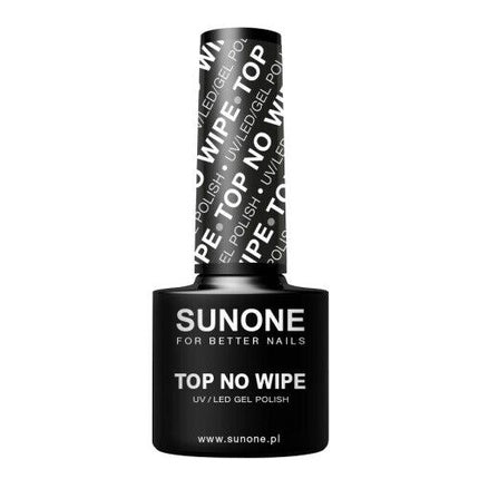 Smaltu Gel Polish, Sunone, Top No Wipe, UV/LED Hybrid, 5ml