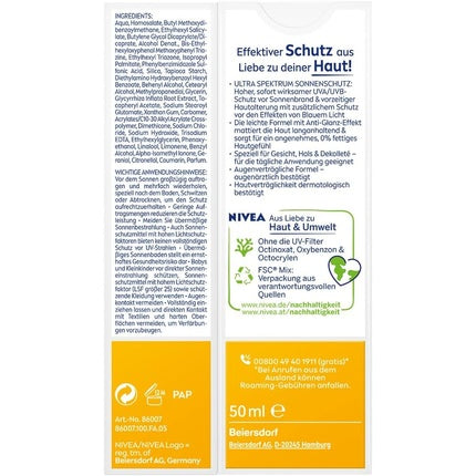 Cremă solară față, Nivea, SPF 50, 50ml