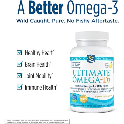 Supliment Omega-3 Nordic Naturals Ultimate Omega-D3 Lemon 1000mg 60 capsule