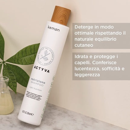 Șampon Kemon Actyva Nutrition, Oats & Olive Oil, Hidratant și Protector, 250ml