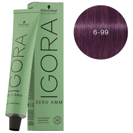 Vopsea de păr Schwarzkopf Igora Zero Amm 6-99 violet închis 60 ml