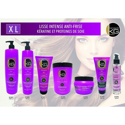 Serum de Păr Keragold KG Expert Liss XL pentru păr uscat și rebel, cu keratină și proteine de mătase, 100ml