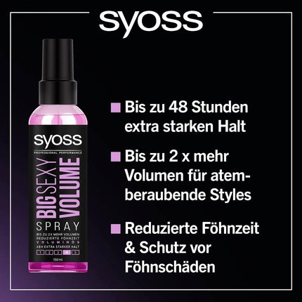 Spray păr, Syoss, Big Sexy Volume, mov, 150ml