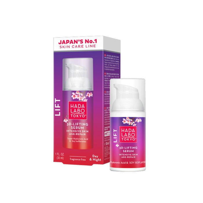 Ser de față Hada Labo Tokyo 3D-Lifting, cu acid hialuronic, efect reparator, 30 ml
