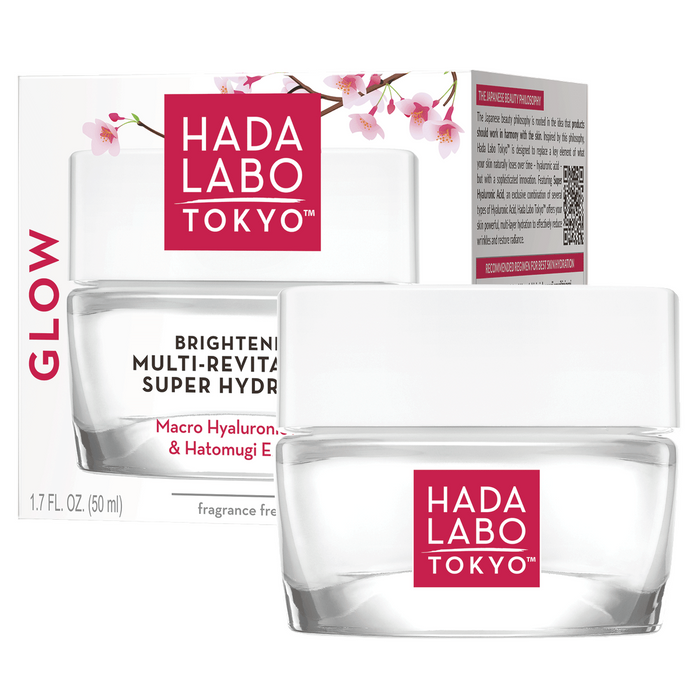 Gel-cremă de față Hada Labo Tokyo Glow, iluminator, cu acid hialuronic, zi și noapte, 50 ml