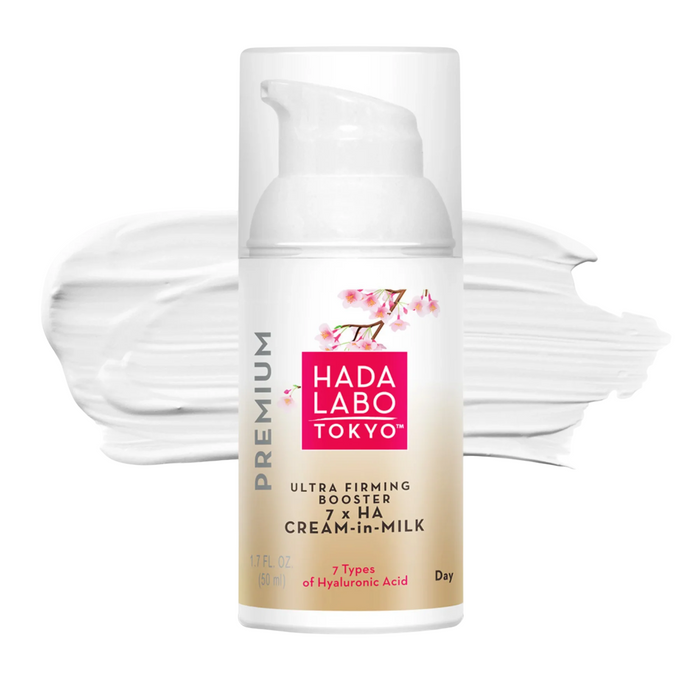 Cremă de față Hada Labo Tokyo Premium, fermizantă, cu 7 tipuri de acid hialuronic, 50 ml