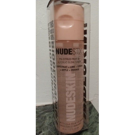 Toner Glow, Nudestix, Nudeskin 5% Citrus Fruit and Glycolic Glow Toner, 3oz, ambalaj carton roz