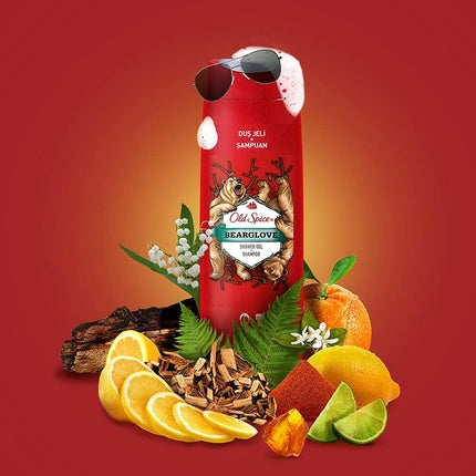Gel de duș și șampon bărbați, Old Spice Bearglove, 400 ml