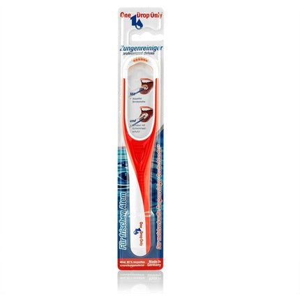 One Drop Only Professional Deluxe Răzuitor pentru Limbă, Argintiu, Plastic