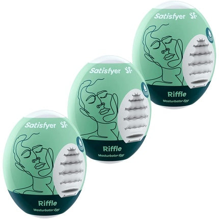 Masturbator Satisfyer Egg, textură Riffle, TPE