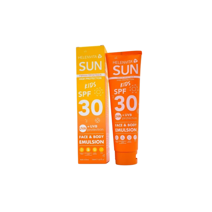 Emulsie de protecție solară Helenvita Kids Sun, hidratantă, pentru față și corp, SPF 30, 150 ml