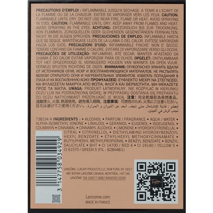 Parfum Eau De Parfum Lancôme Tresor 100ml, Sticlă Transparentă