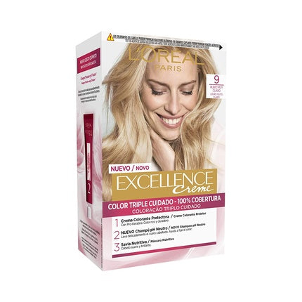 Vopsea de păr, L'Oréal Paris, Excellence Creme 9,1 Blond Deschis