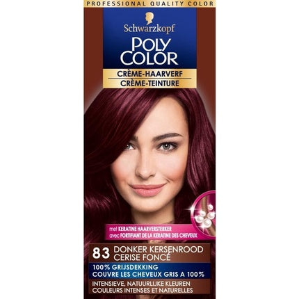 Vopsea păr, Schwarzkopf, Poly Color Creme 83, vișiniu închis