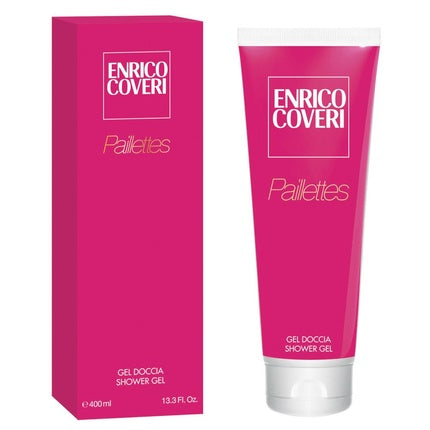 Gel de duș Enrico Coveri cu glitter, 400 ml, roz