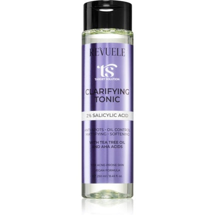 Lichid tonifiant facial, Revuele, TS Clari Tonic 2% Acid Salicilic, 250 ml, violet
