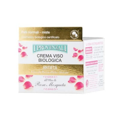 Crema de față anti-îmbătrânire biologică, I Provenzali, 50ml