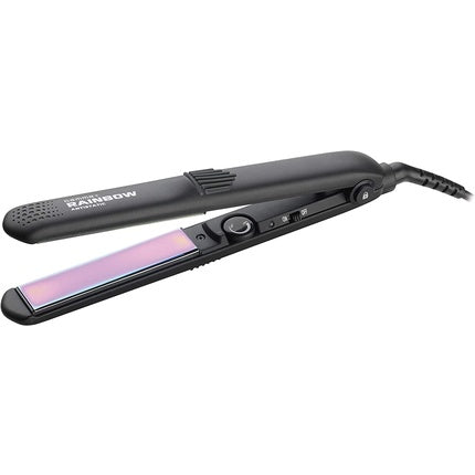 Fier de păr Gammapiu Rainbow Long Smooth Effect, negru, placă irisată