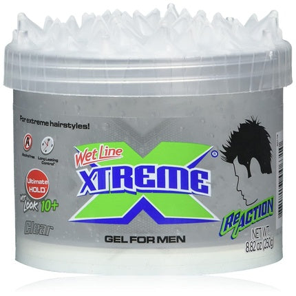 Gel de păr Wet Line Xtreme Reaction Clear, pentru bărbați, finisaj umed, 249g