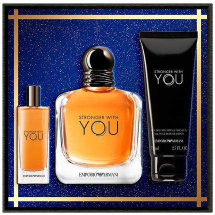 Set cadou parfum, Emporio Armani, Stronger With You, 3 piese
