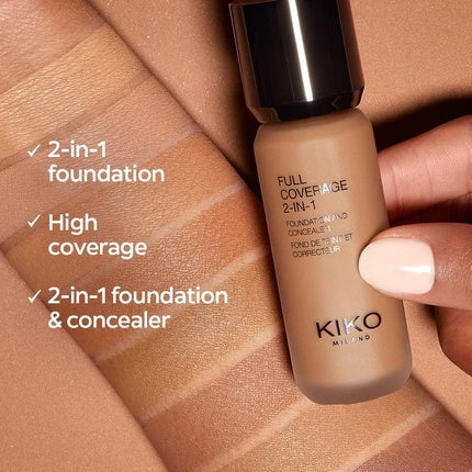 Fund de ten Kiko Milano Full Coverage 2 in 1 Foundation & Concealer N125