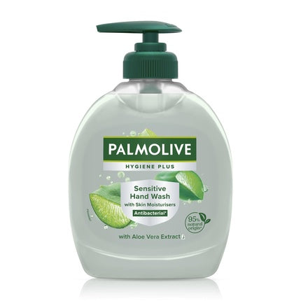 Săpun de mână lichid Palmolive Hygiene Plus Sensitive Aloe Mild Care, cu extract de aloe vera, ambalaj pompa, 350 g