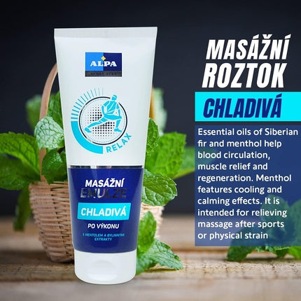 Emulsie Masaj, Alpa, 210ml, Mentol