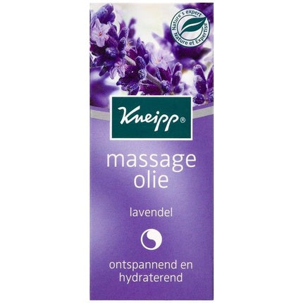 Ulei de masaj Kneipp Lavandă Relaxant, 166 ml, sticlă transparentă cu capac verde