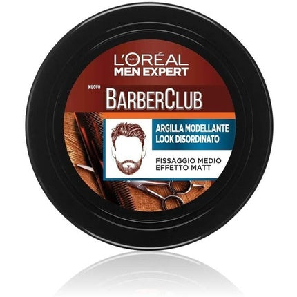 L'Oreal Paris Barber Club, Argila Modelanta, 75 Ml, Negru