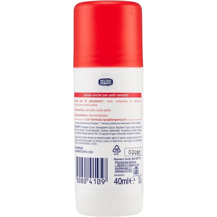 Deodorant stick, Neutro Roberts, Dermazero, alb-rosu, 40ml
