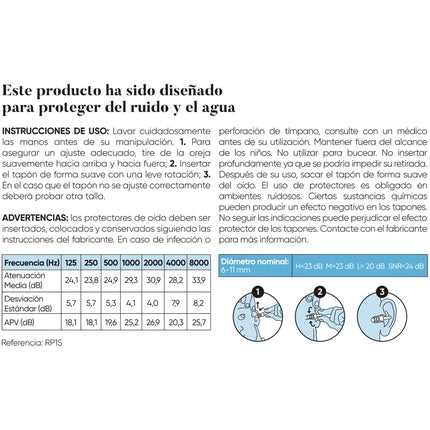 Eps! Tapoane urechi reutilizabile pentru înot (L), set 2 buc, silicon