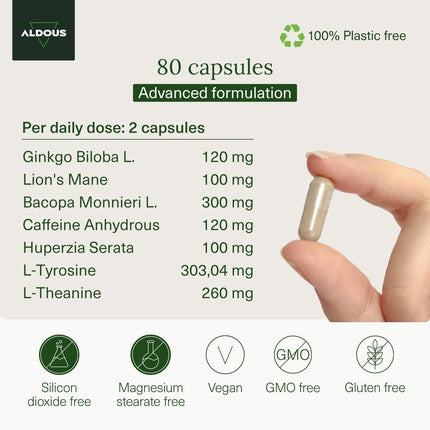 Supliment Nootropic Aldous Labs 80 capsule negru