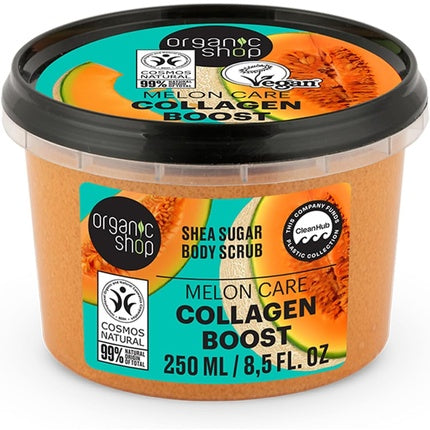 Exfoliant pentru corp Organic Shop Melon Care Collagen Boost, Shea, 250ml