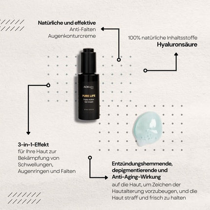 Crema de ochi Aok Labs PURE LIFE, antirid și pentru cercuri întunecate