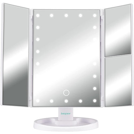 Oglindă machiaj, Beper, 1x/2x/5x, iluminată